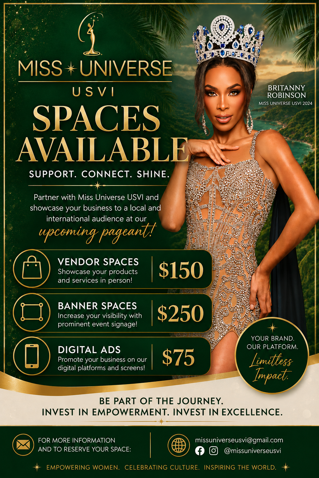 Miss Universe USVI 2026 Ad Opportunities